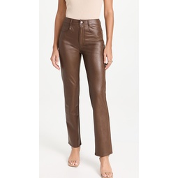 Stella Chestnut Faux Leather Jeans