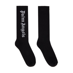 Black Classic Logo Socks 241695F076000