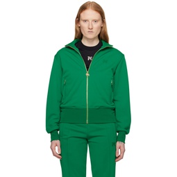 Green Embroidered Track Jacket 241695F063002