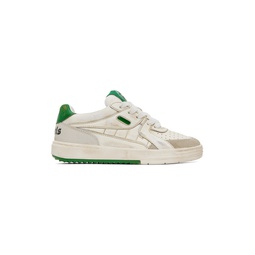 Off White   Green University Sneakers 231695F128005