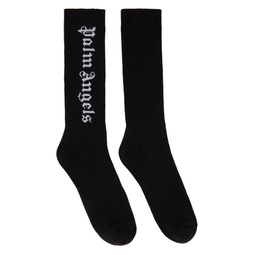 Black Gothic Logo Socks 222695F076003