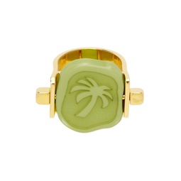 Gold   Green Seal Ring 221695F024000