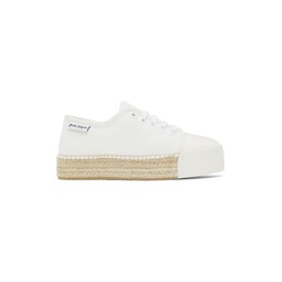 Off White Lace Up Espadrille Sneakers 221695F119001