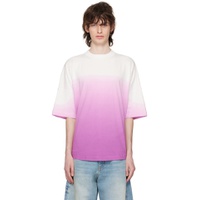 White   Purple Gradient T Shirt 231695M213042