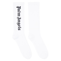 White Jacquard Socks 231695M220002