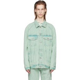 Green Overdye Denim Jacket 241695M177001