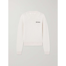 PALM ANGELS Embroidered knitted sweater