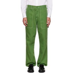 SSENSE Exclusive Green Greenkeeper Trousers 232963M191000