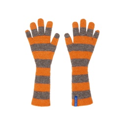 Orange   Gray Patum Gloves 241648F012003
