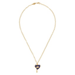 Gold Lapis Camille Necklace 221298F010012