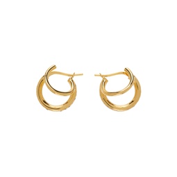 SSENSE Exclusive Gold Crystal Stellar Earrings 222340F022003