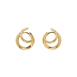 Gold Stellar Hoop Earrings 241340F022003