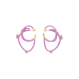 Pink Constellation Hoop Earrings 232340F022002