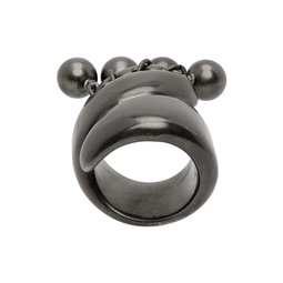 Gunmetal KNWLS Edition Spiral Ring 231340M147012