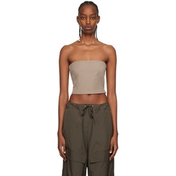 SSENSE Work Capsule   Taupe Audrey Tube Top 231438F111020