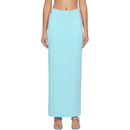 Blue Straight Line Maxi Skirt 241438F093001