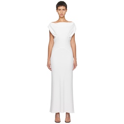 White Raina Maxi Dress 241438F055008
