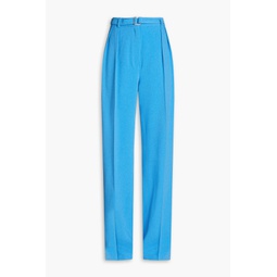 Max belted crepe wide-leg pants