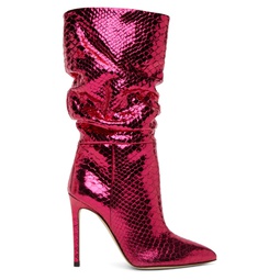 Pink Slouchy Boots 222616F114017