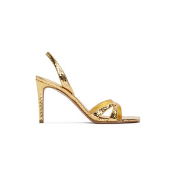 Gold Slingback 85 Heeled Sandals 241616F125029