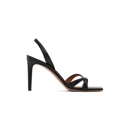 Black Stiletto Slingback 85 Heeled Sandals 241616F125028