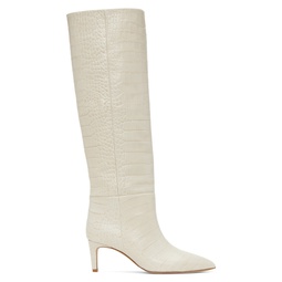 White Stiletto Boots 231616F115029
