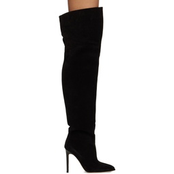 Black Pointed Tall Boots 231616F115020