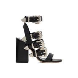 Black Tessa Heeled Sandals 231616F125063