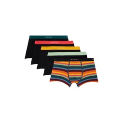 Five Pack Multicolor Artist Stripe Boxers 241260M216017