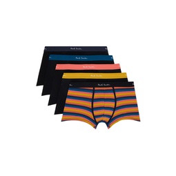 Five Pack Multicolor Artist Stripe Boxers 241260M216019