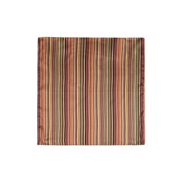 Multicolor Signature Stripe Pocket Square 241260M149001