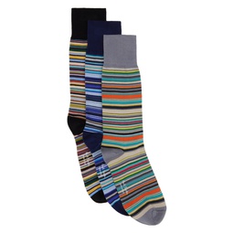 Three Pack Multicolor Socks 241260M220003