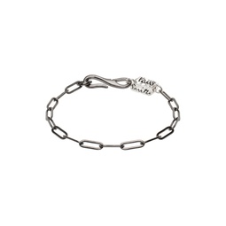 Gunmetal Logo Chain Bracelet 241260M142001