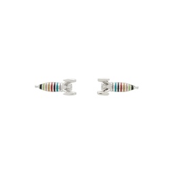 Multicolor Artist Stripe Rocket Cuff Links 241260M143002
