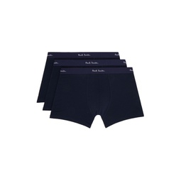 Three Pack Navy Long Boxer Briefs 232260M216016
