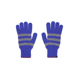 Blue Two Stripe Gloves 222260M135039