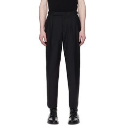 Black Pleated Trousers 241260M191001