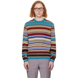 Multicolor Striped Sweater 241260M201003