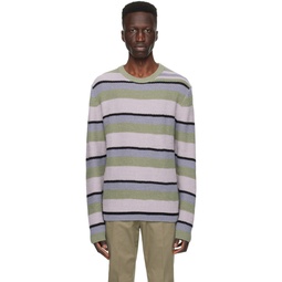 Multicolor Striped Sweater 241260M201002