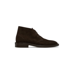 Brown Suede Kew Boots 241260M224001