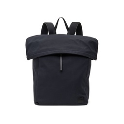 Navy Cotton Blend Canvas Backpack 241260M166000