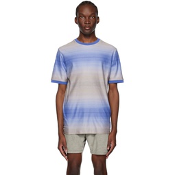 Blue Untitled Stripe T Shirt 231260M213023