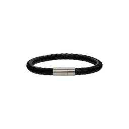 Black Leather Bracelet 222260M142006