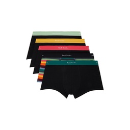 Five Pack Multicolor Artist Stripe Boxer Briefs 222260M216024