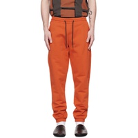 Orange Paint Splatter Lounge Pants 231260M190004