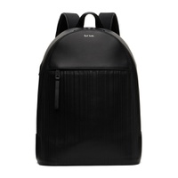 Black Embossed Backpack 232260M166002