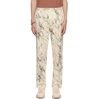White Printed Trousers 232260M191003