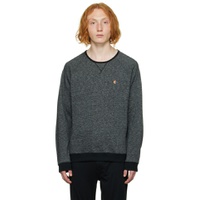Black Embroidered Sweatshirt 222260M213024