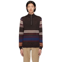 Brown Striped Sweater 232260M202005