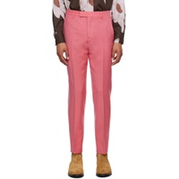 Pink Slim Fit Trousers 232260M191018
